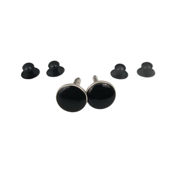 Emilio Ponti Roma Milano Cufflink Set w/Shirt Studs & 2 Extra Cufflinks - Picture 4 of 7